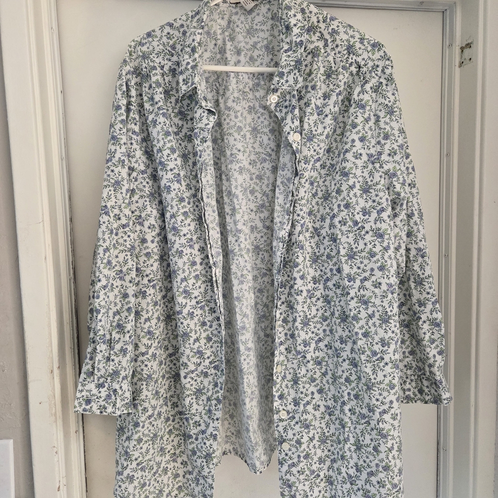 Roaman's Lavender Floral Blouse